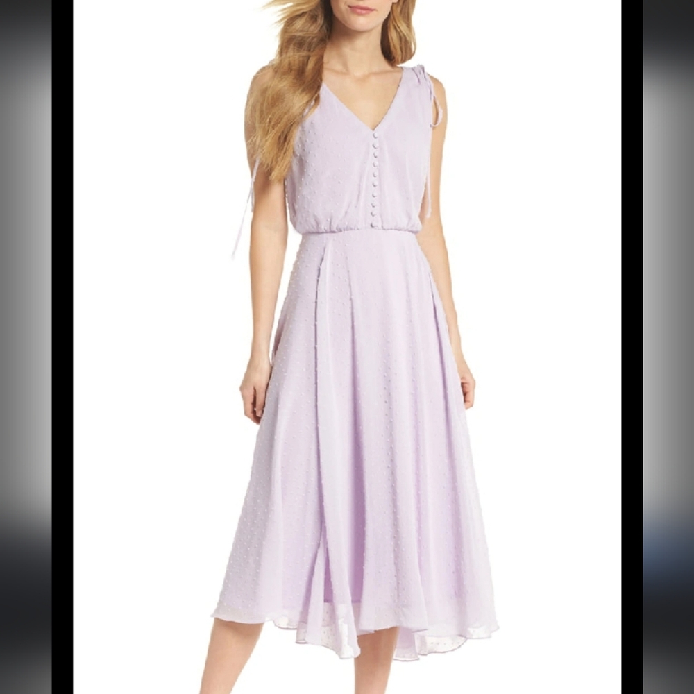 Gal Meets Glam Lavender Midi Dress